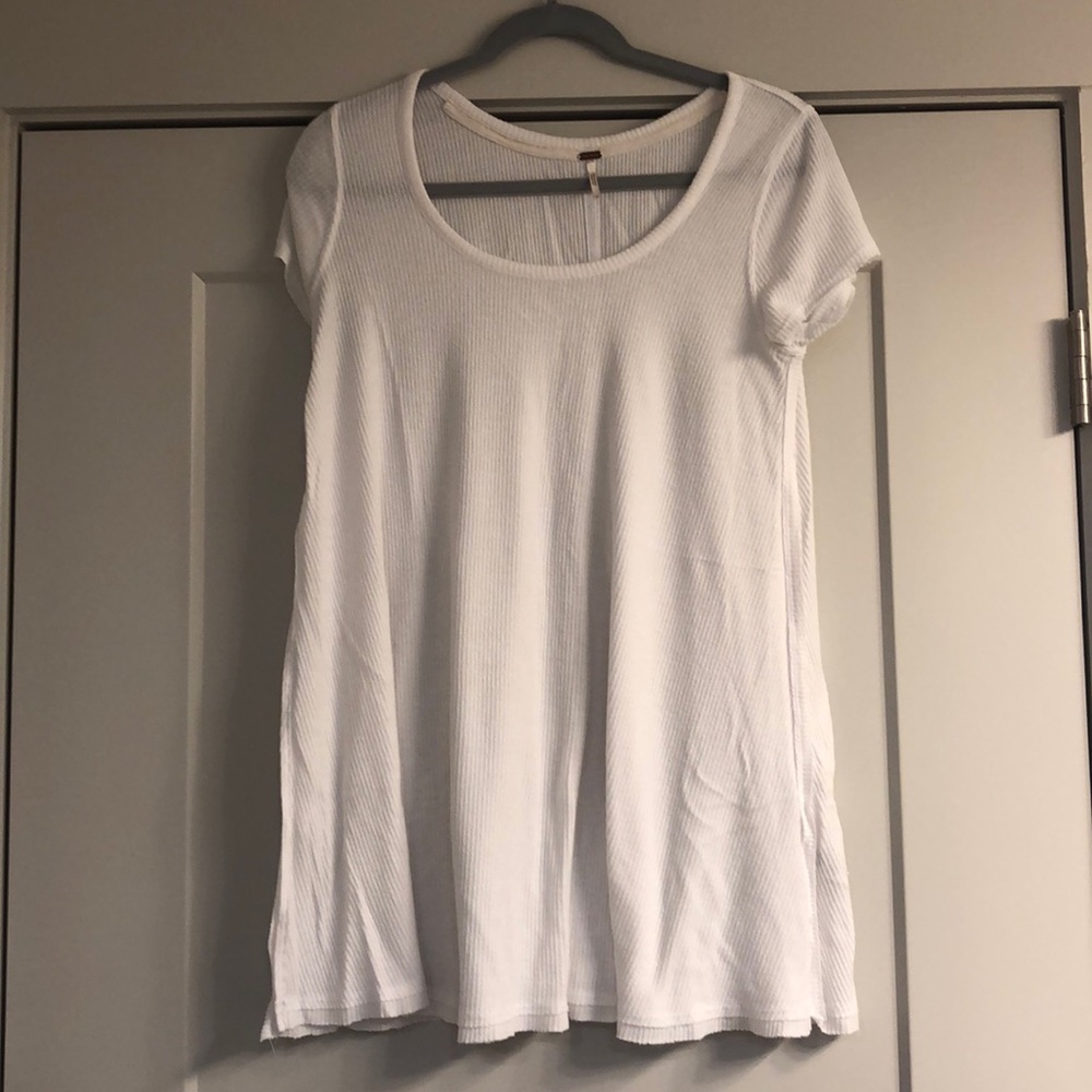 White free people t-shirt tunic